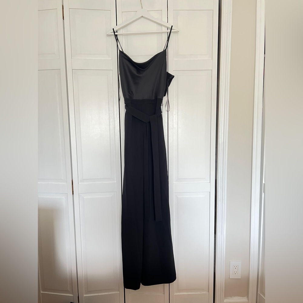 Likely Black Spaghetti Strap Slip Maxi Dress